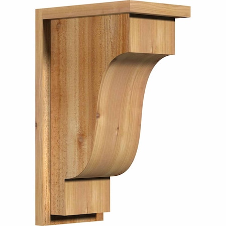 Ekena Millwork Newport Rough Sawn Corbel w/Backplate, Western Red Cedar, 8"W x 12"D x 20"H COR08X12X20NEW01RWR